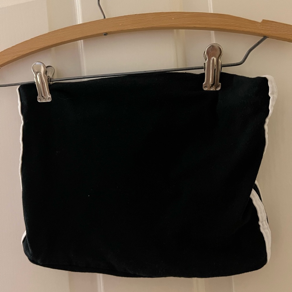 Brandy Melville one size black tube top. White stripes on sides.